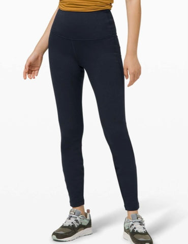 Lululemon true navy super high rise ‘wunder lounge’ pant, size 6