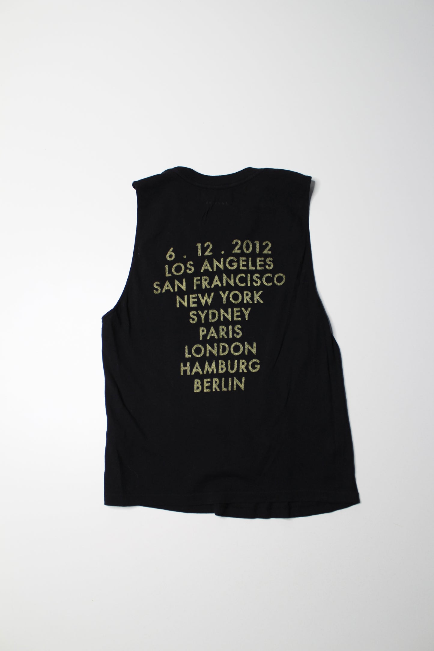 Anine Bing graphic ‘Lennon tee gold wings’ muscle tank, size xs (loose boxy fit)