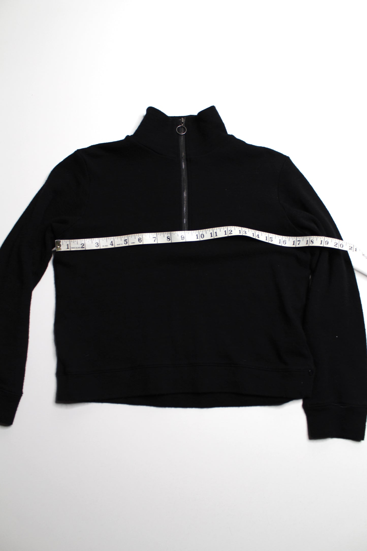 We Norwegians black 1/4 zip sweater, size xsmall