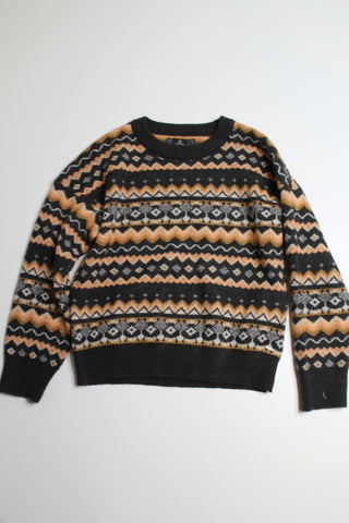 Volcom not fairisle vintage black sweater, size xs/s (price reduced: was $36) (additional 50% off)