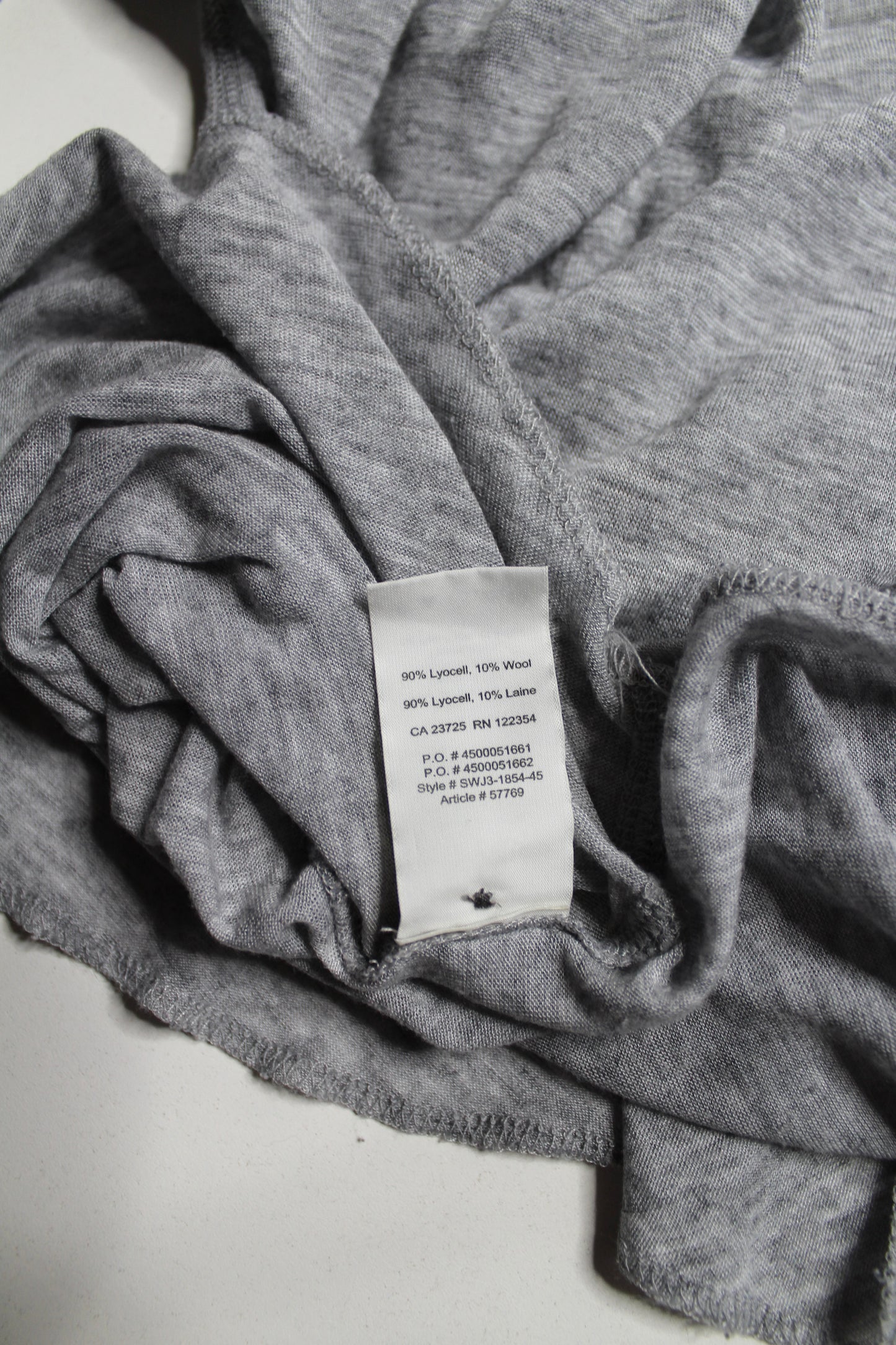 Aritzia TNA light grey  henley long sleeve, size medium