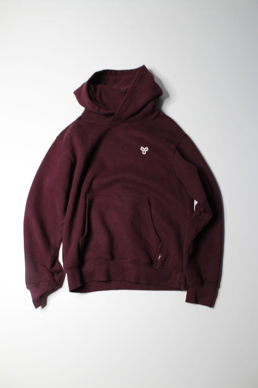 Aritzia TNA deep maroon ‘perfect’ hoodie, size xxs (loose fit) fits like loose xs