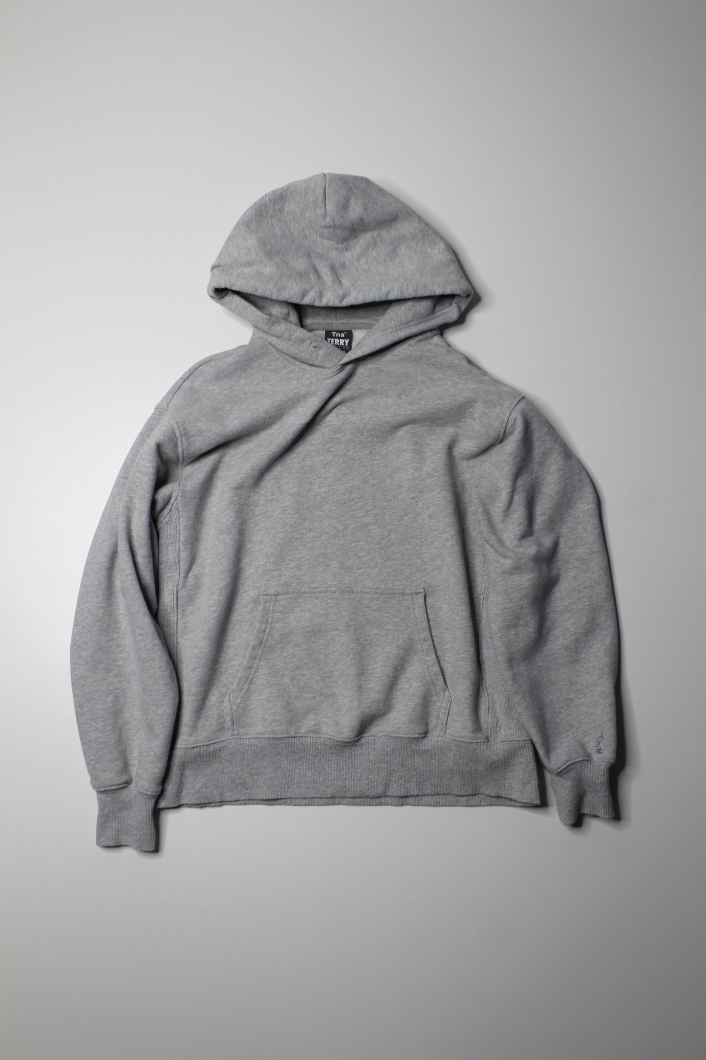 Aritzia TNA heathered grey terry boyfriend hoodie, size xxsmall (fits like small) (matching jogger available)