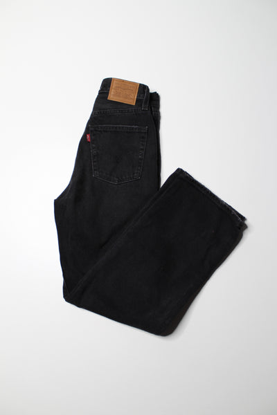 Levi's black ‘ribcage straight ankle’ jeans, size 23