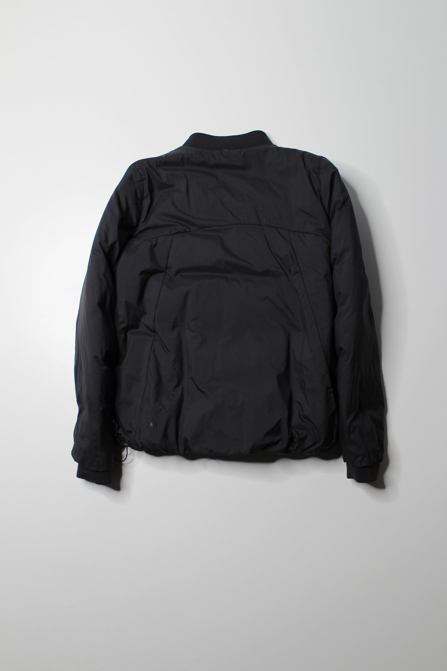 Lululemon black reversible ‘weightless wunder’ puffer bomber jacket, size 4 (relaxed fit) (additional 20% off)