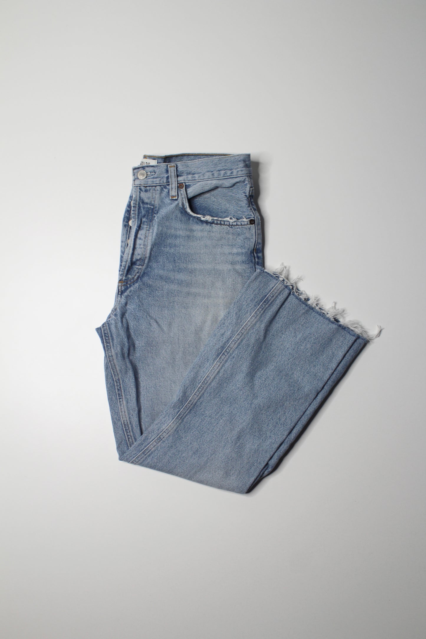 AGOLDE light wash ‘relaxed boot’ jeans, size 28 (27”)