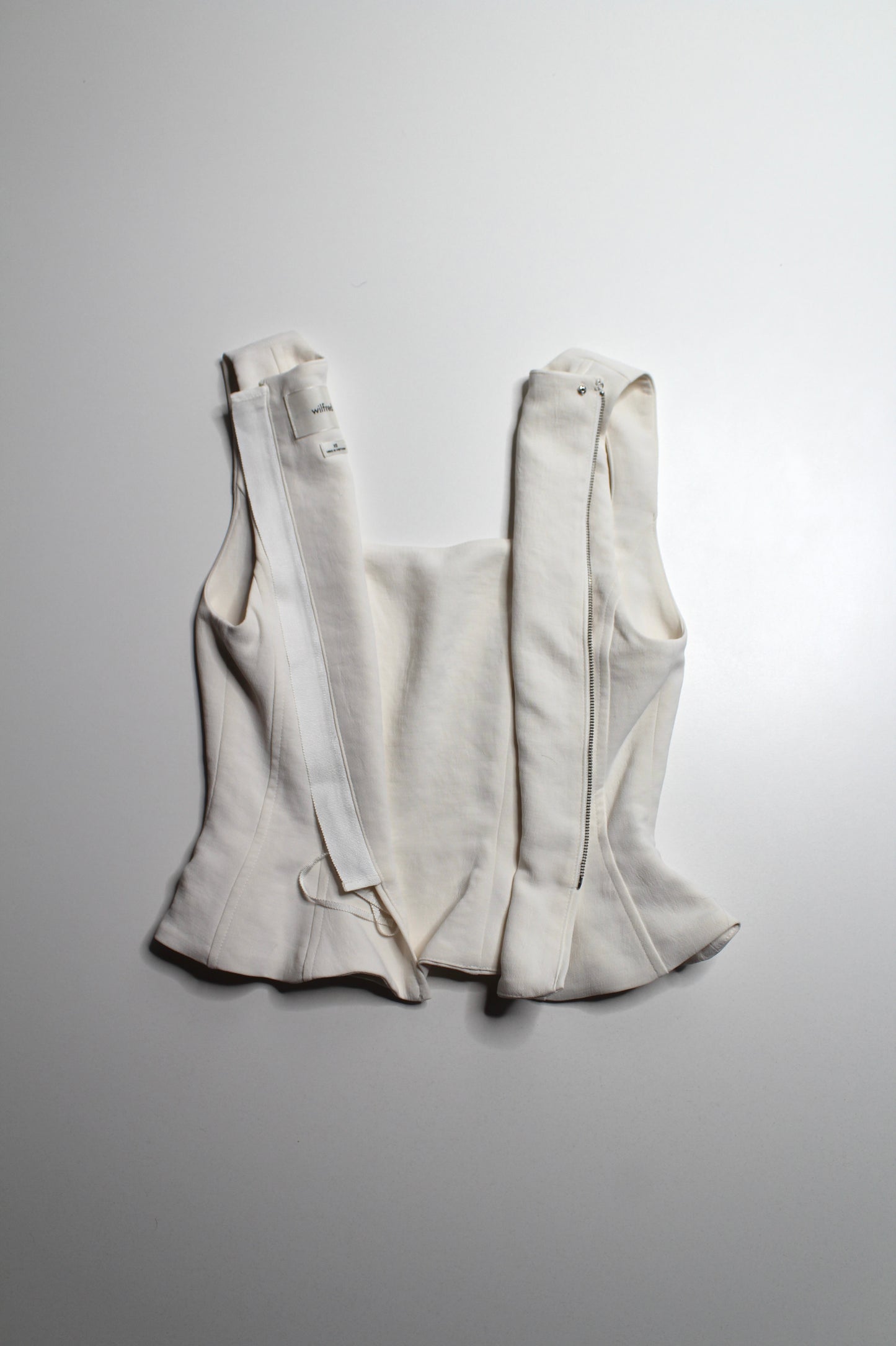 Aritzia Wilfred light birch ‘rhodora’ bustier top, size xs