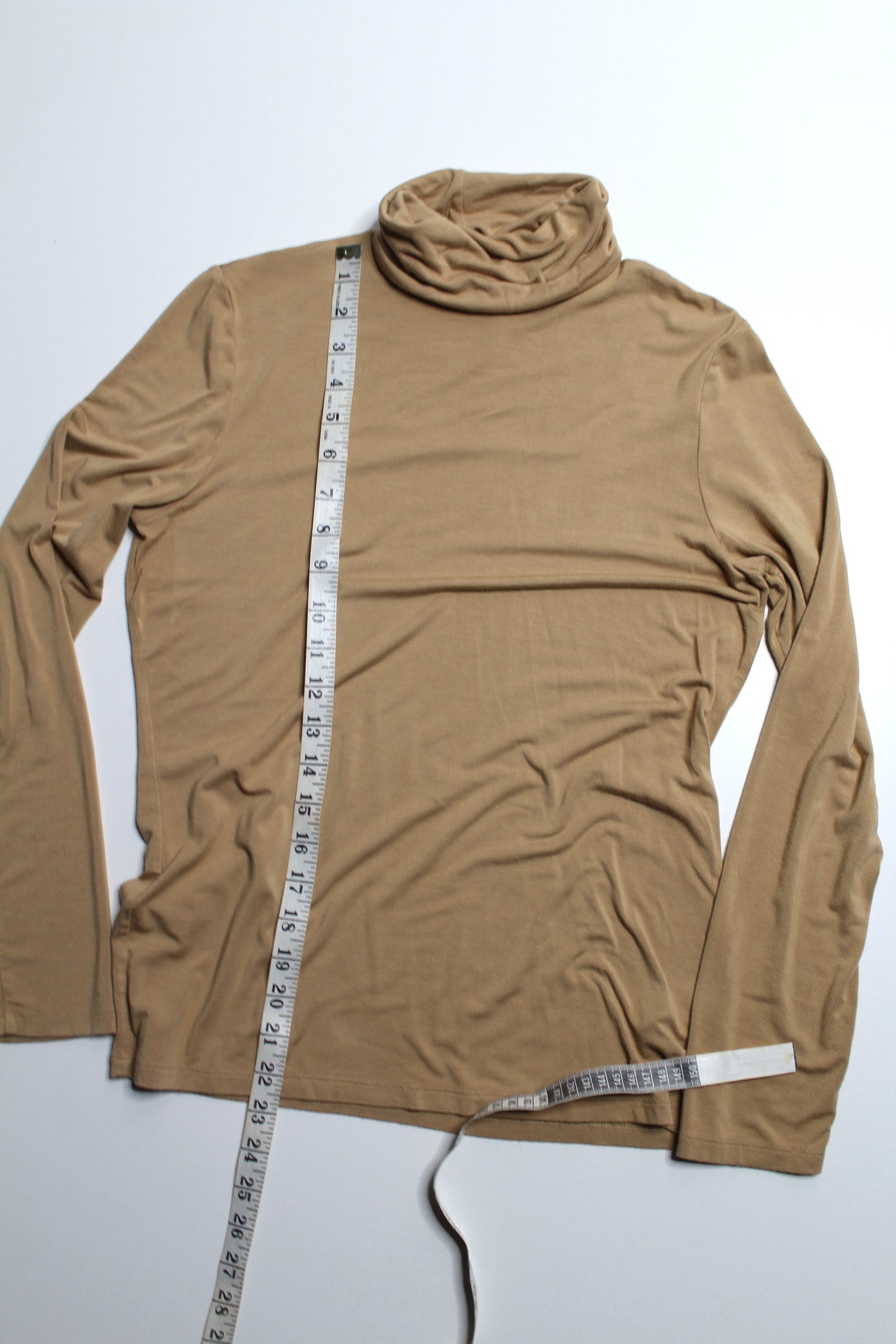 Lord & Taylor camel turtleneck long sleeve, size medium