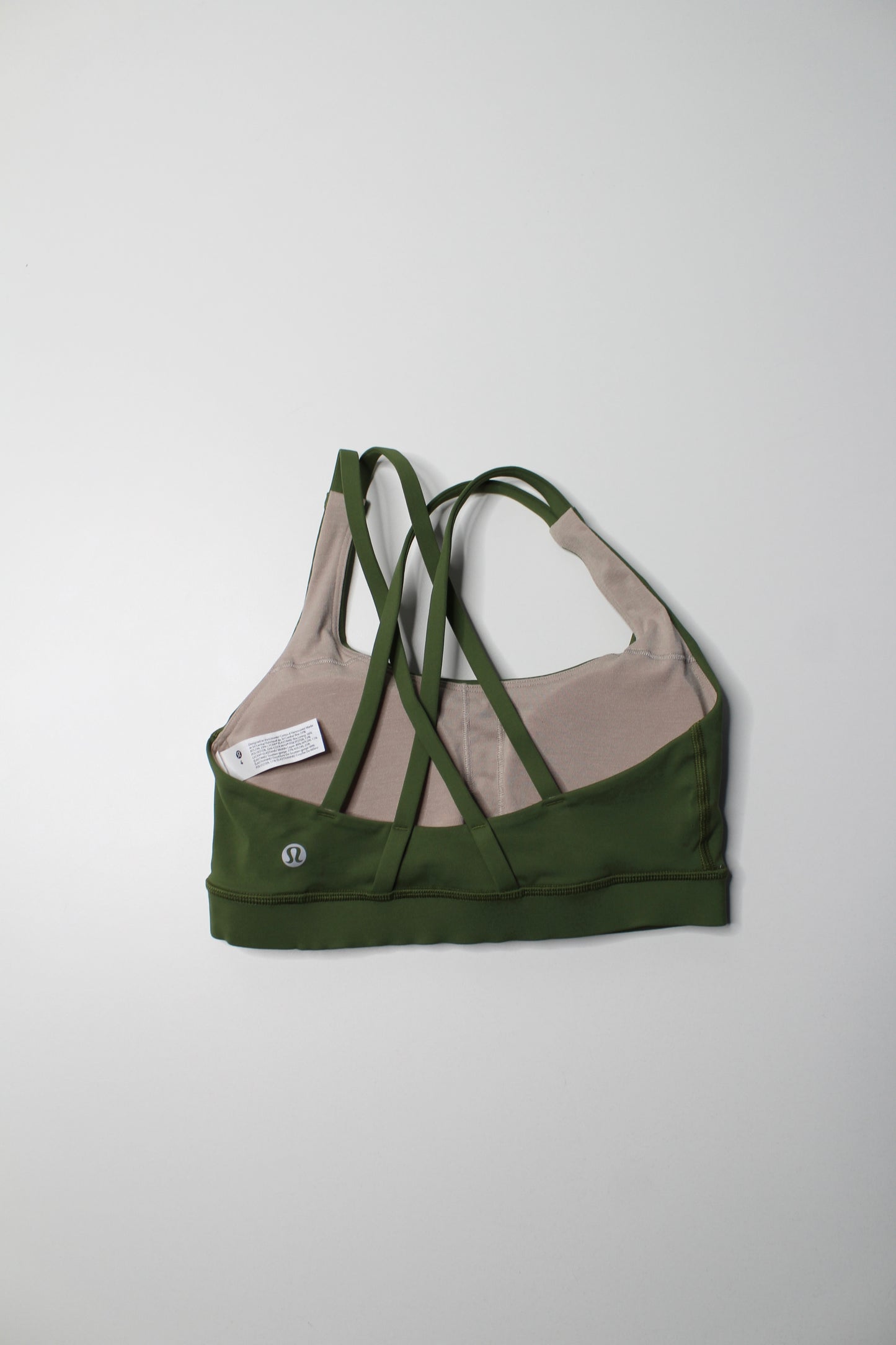Lululemon green ‘energy’ bra, size 4