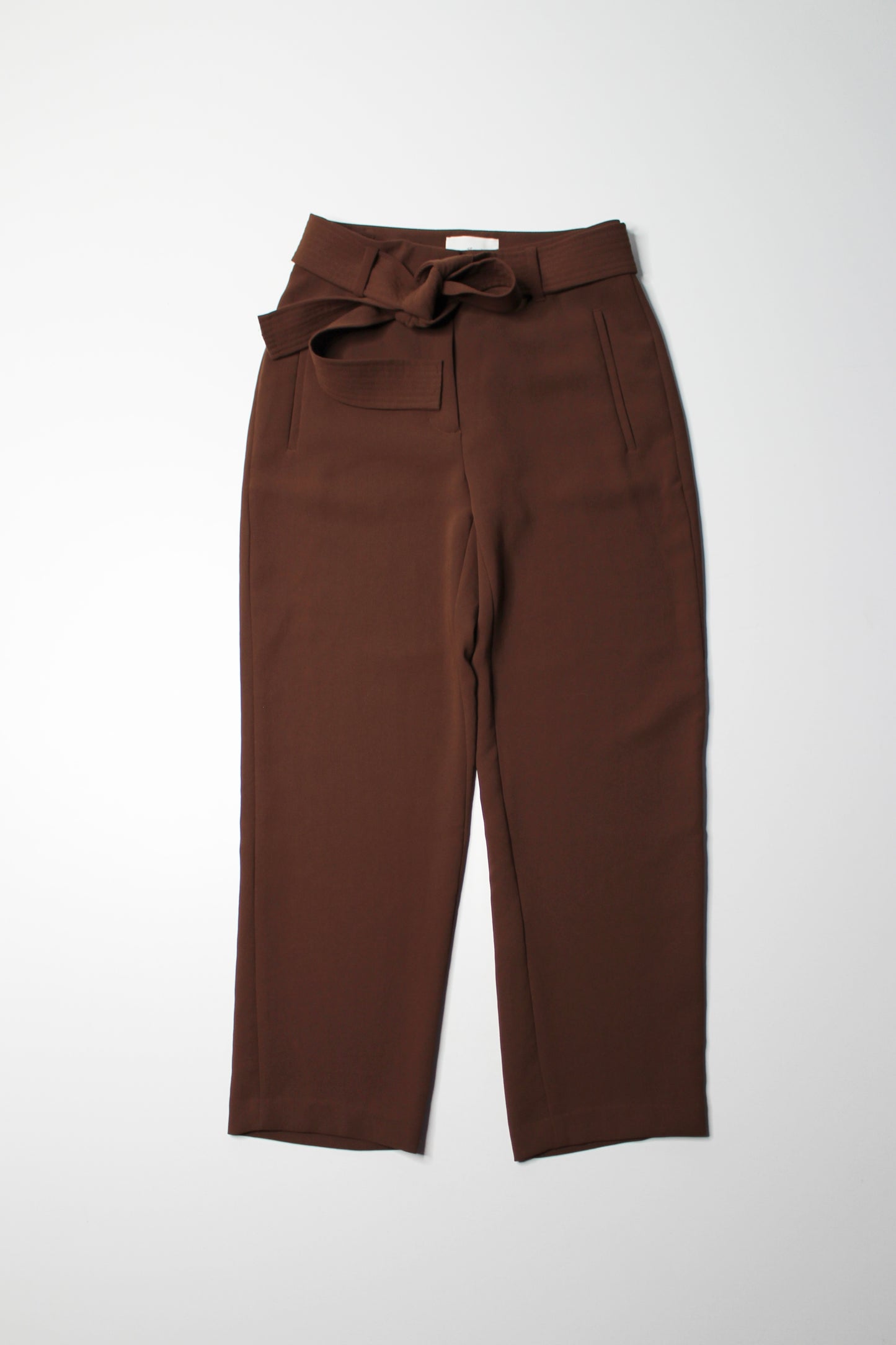 Aritzia wilfred brown tie front pant, size 2