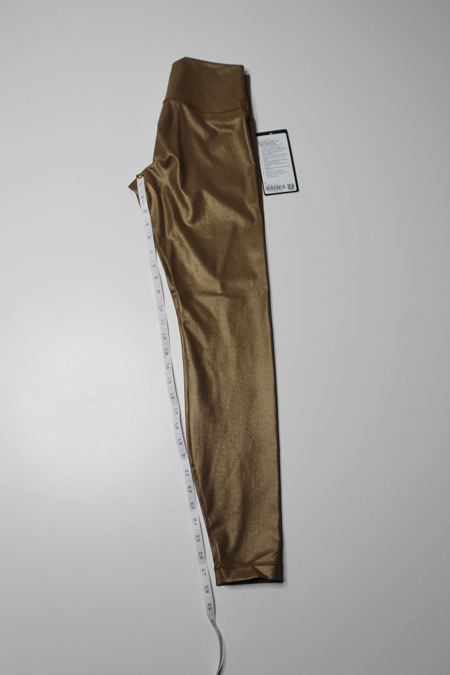 Lululemon matte copper foil ‘wunder under’ leggings, size 6 (28”) *new with tags (sale: 10% off)