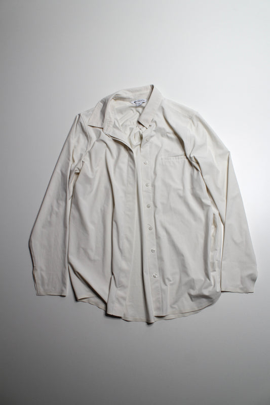 Athleta ivory button up long sleeve, size medium