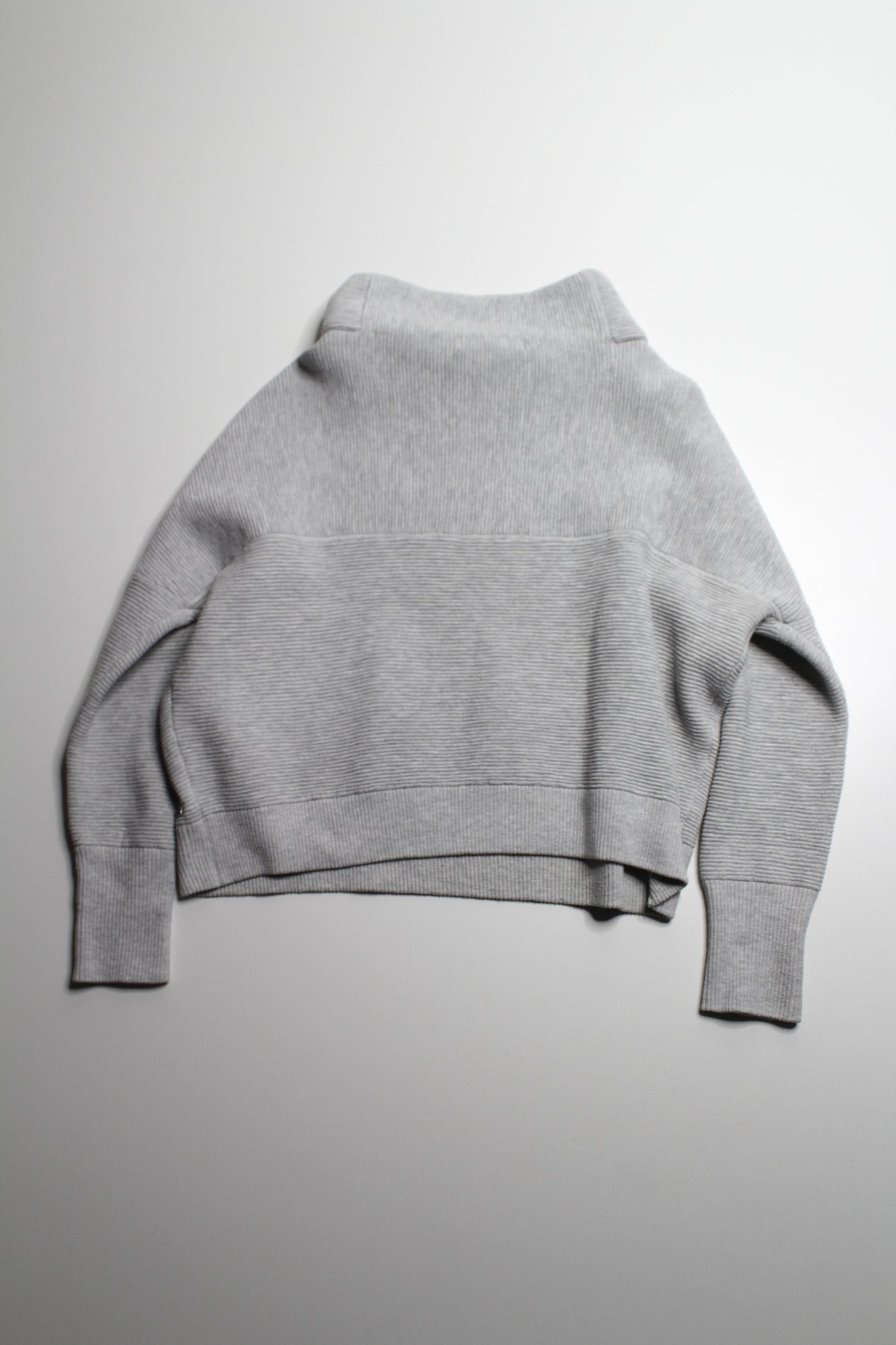 Monk & Lou light grey ribbed ottoman sweater, size medium (loose fit)