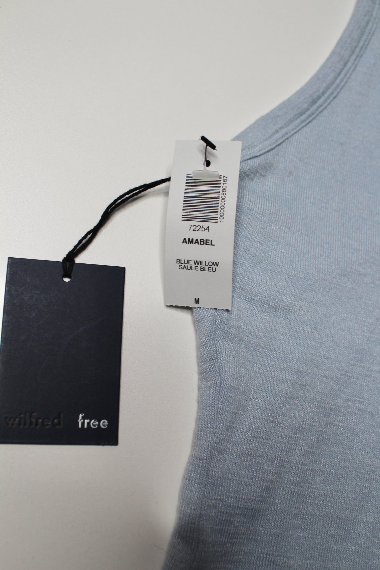 Aritzia Wilfred Free blue willow ‘amabel’ tank, size medium *new with tags