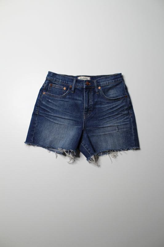 Madewell high rise cut off jean shorts, size 26