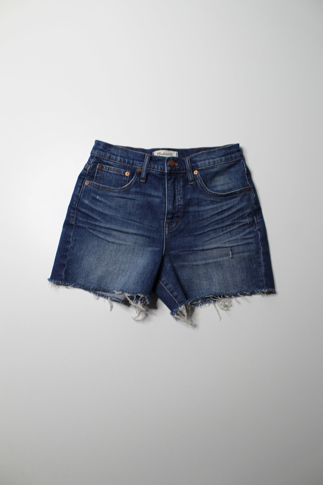 Madewell high rise cut off jean shorts, size 26