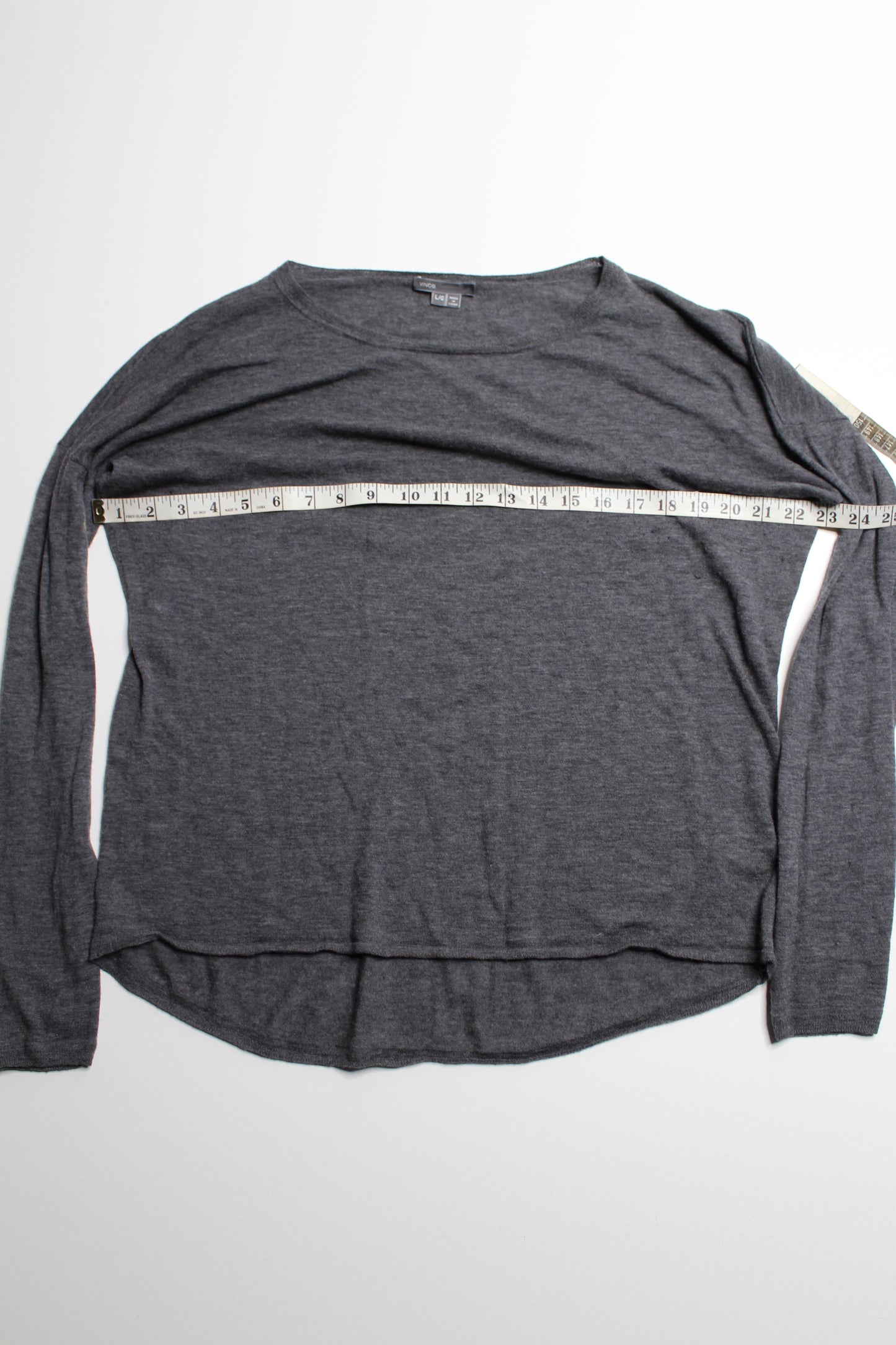 Vince dark grey wool/cashmere long sleeve, size large