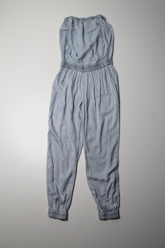 Aritzia Azuze Skies light blue strapless jumpsuit, size xxsmall