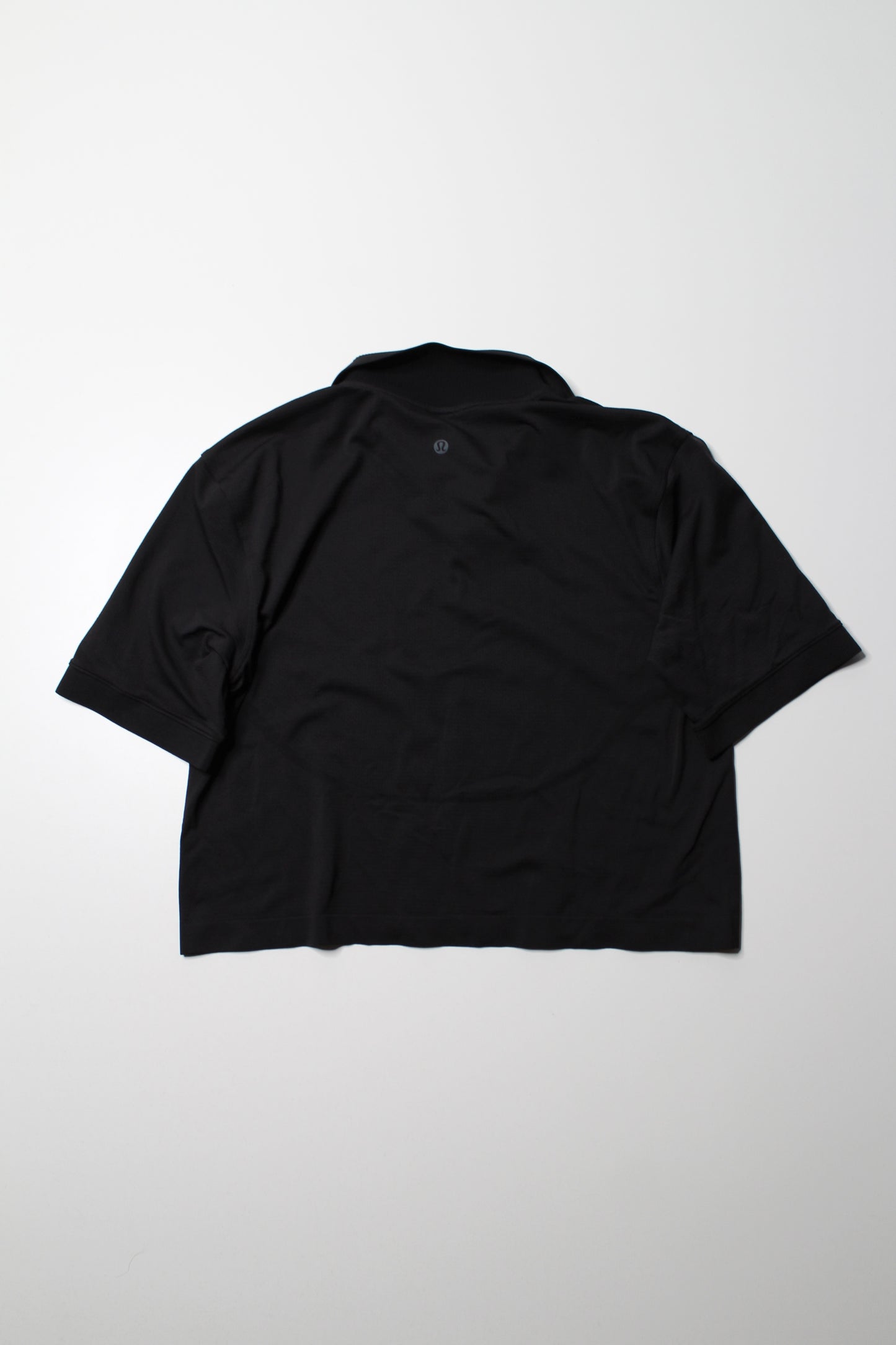 Lululemon black ‘swiftly relaxed fit polo’ short sleeve, size 8 (price reduced: was $40)