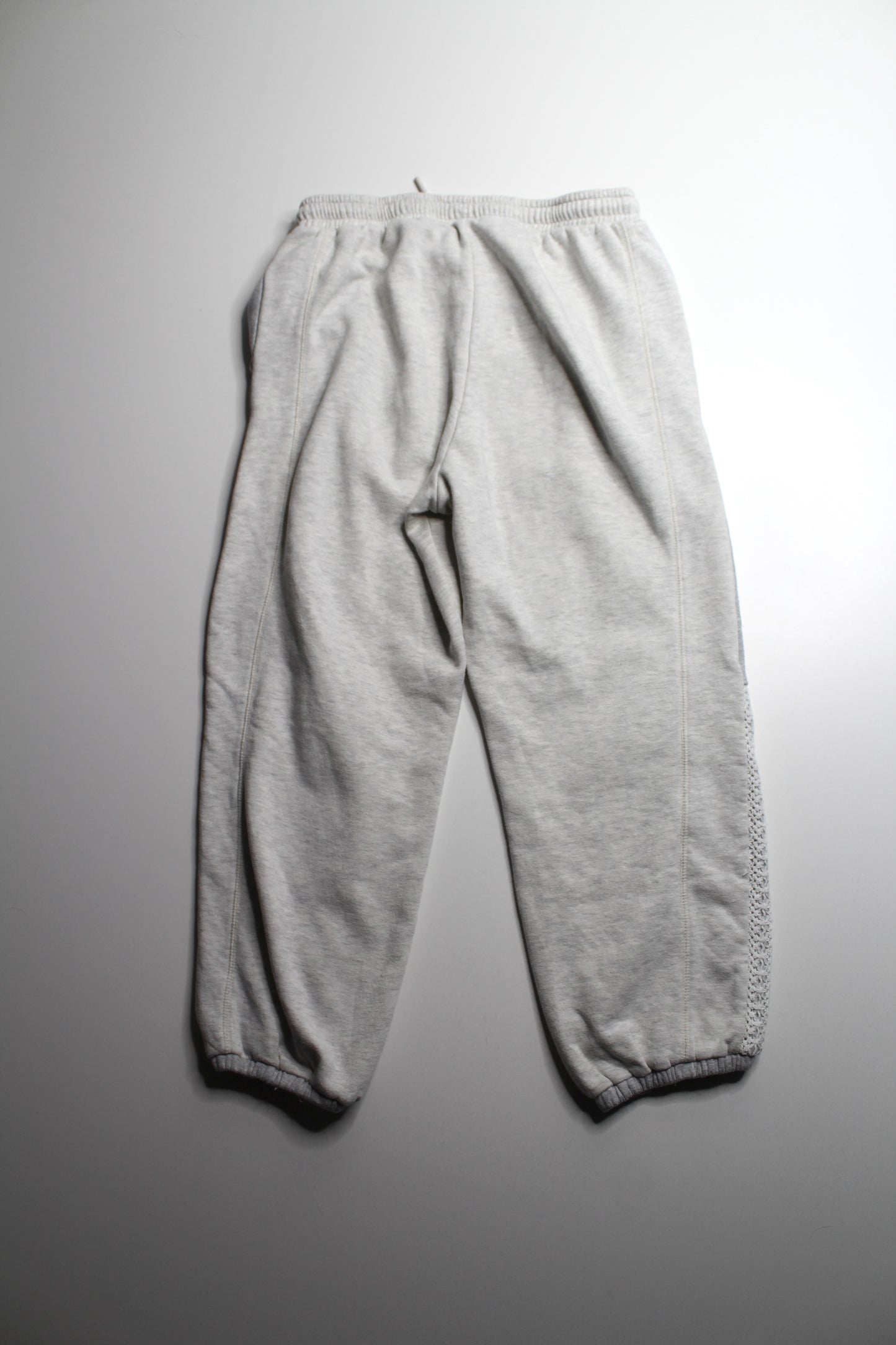 Anthropological Practice lace inset grey jogger sweatpant, size medium (oversized) *matching sweatshirt available
