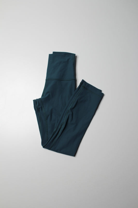 Lululemon turquoise ribbed ‘align’ leggings, size 0 (22”) (fits 0/2)