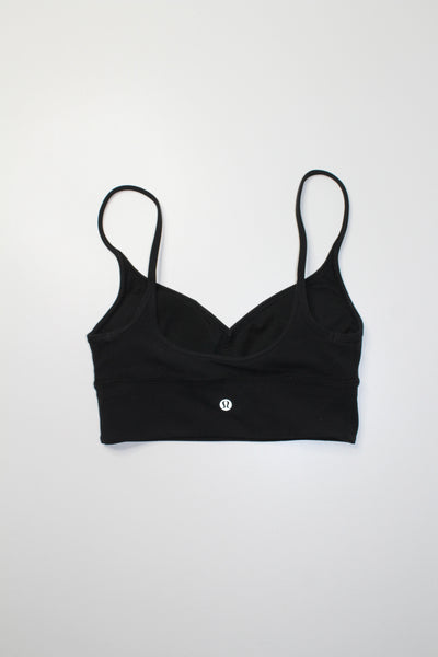 Lululemon black ‘align’ sweetheart bra, size 4