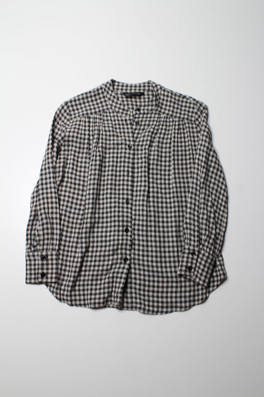 Zara plaid button up long sleeve, size small