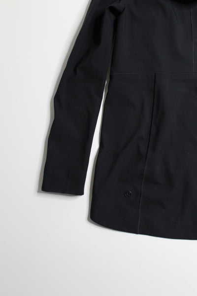 Lululemon black ‘Glyde along’ soft shell rain jacket, size 2 (price reduced: was $120)