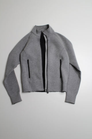 Lululemon grey NTS bomber jacket, size 4