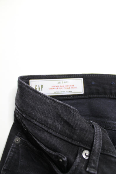 Gap black wash high rise slim vintage jeans, size 28 / 6R (additional 50% off)