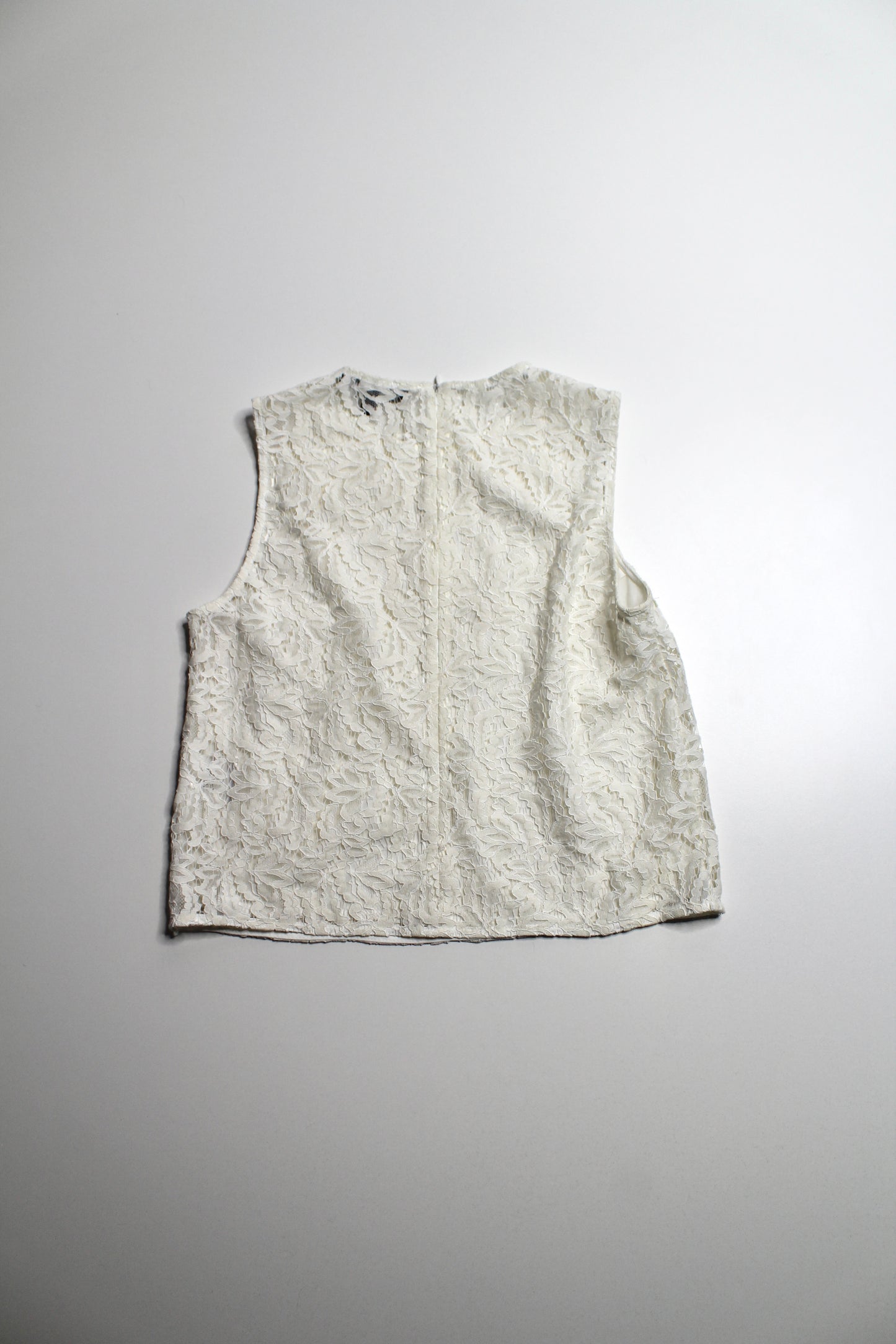 Judith & Charles ivory lace sleeveless blouse, size 4