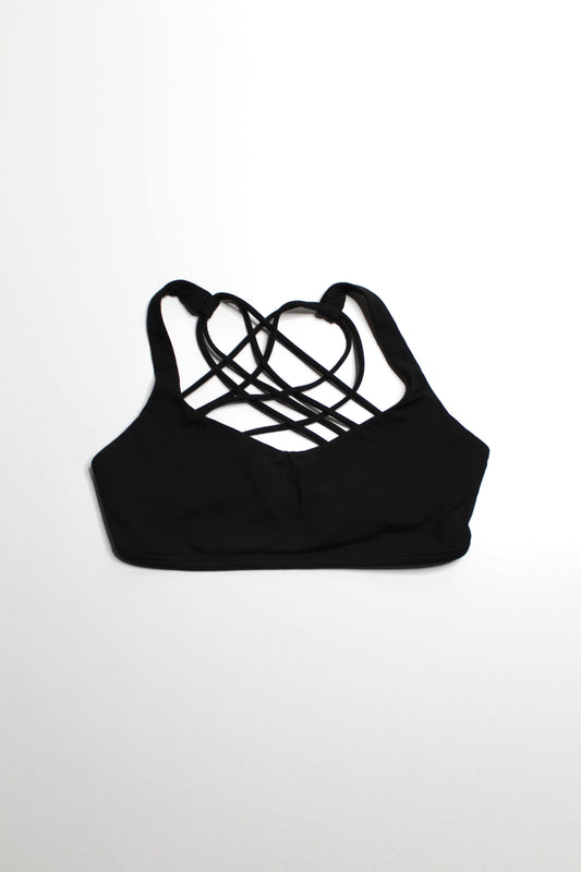 Lululemon black 'free to be wild' sports bra, size 8
