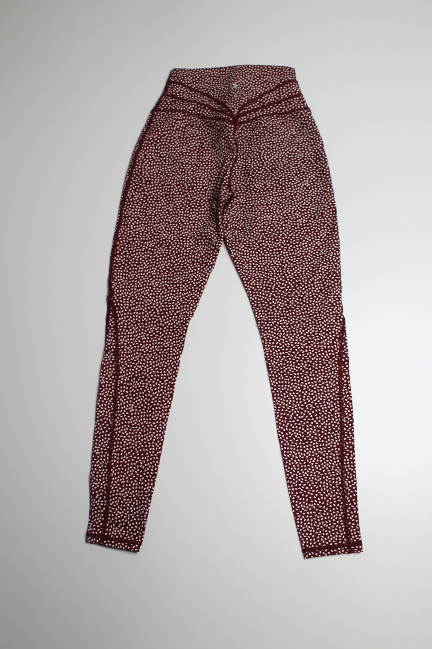 Buff Bunny high-rise deep maroon bossy print leggings, size small *new (additional 10% off)