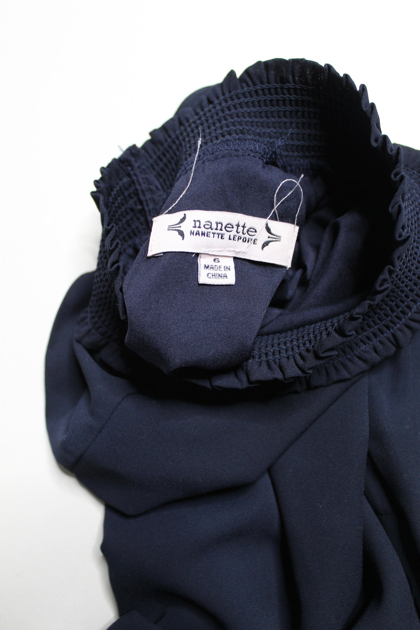 Nanette Lepore (Nordstrom) navy twirl dress, size 6 (was $68)