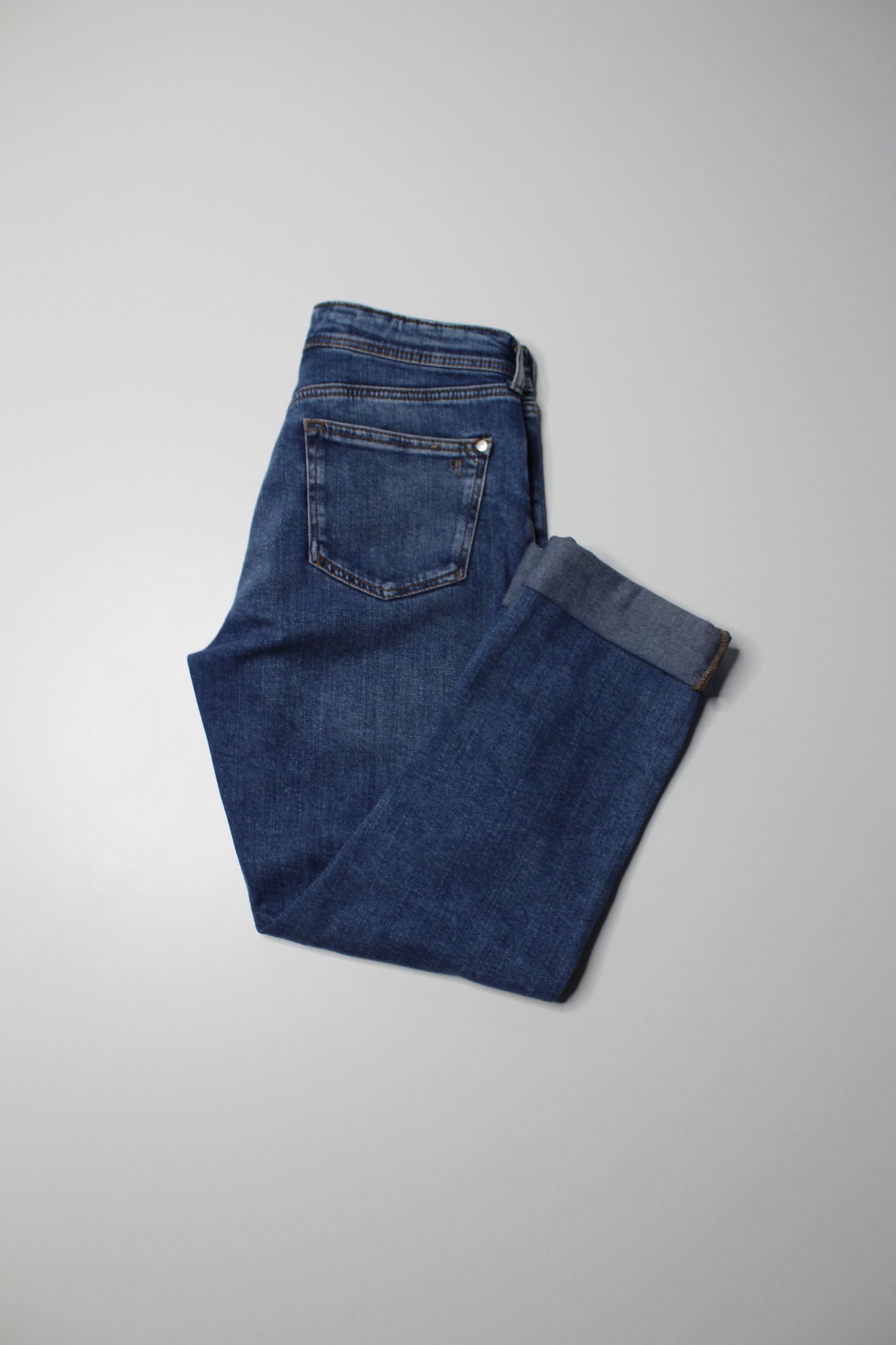 Anthropologie Pilcro denim straight leg jeans, size 28 (29” unrolled)