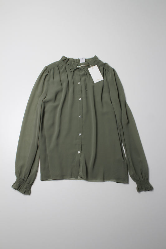 Aritzia Wilfred bitter sage chiffon ‘alexis’ blouse, size small *new with tags