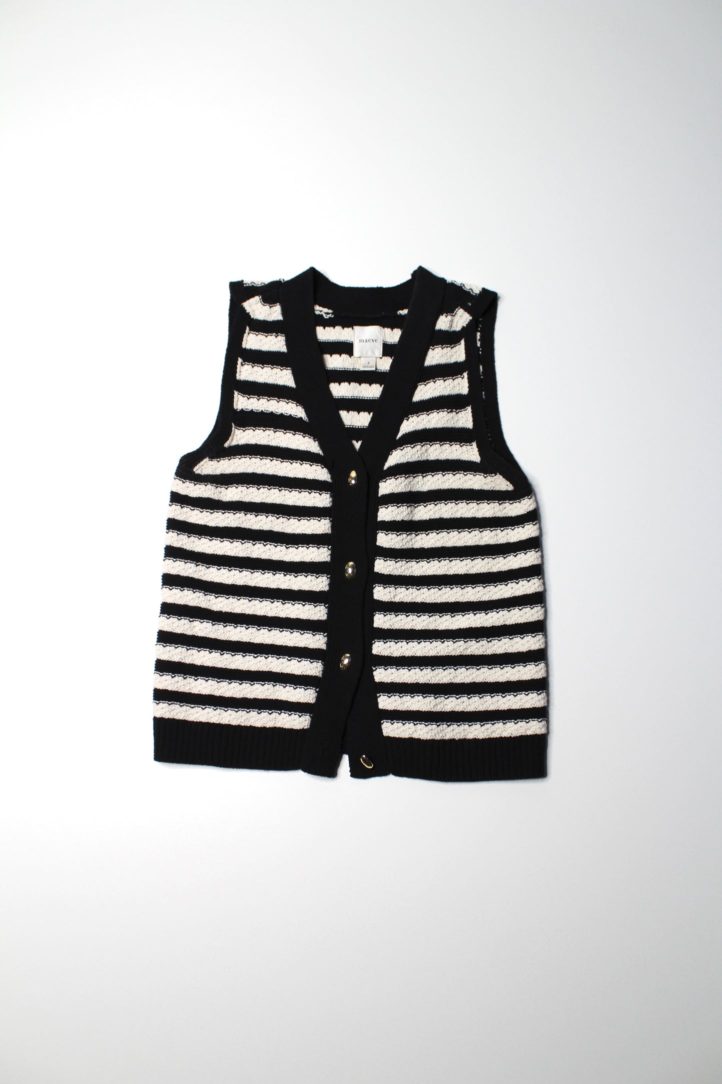 Anthropologie Maeve knit button front sweater tank, size small