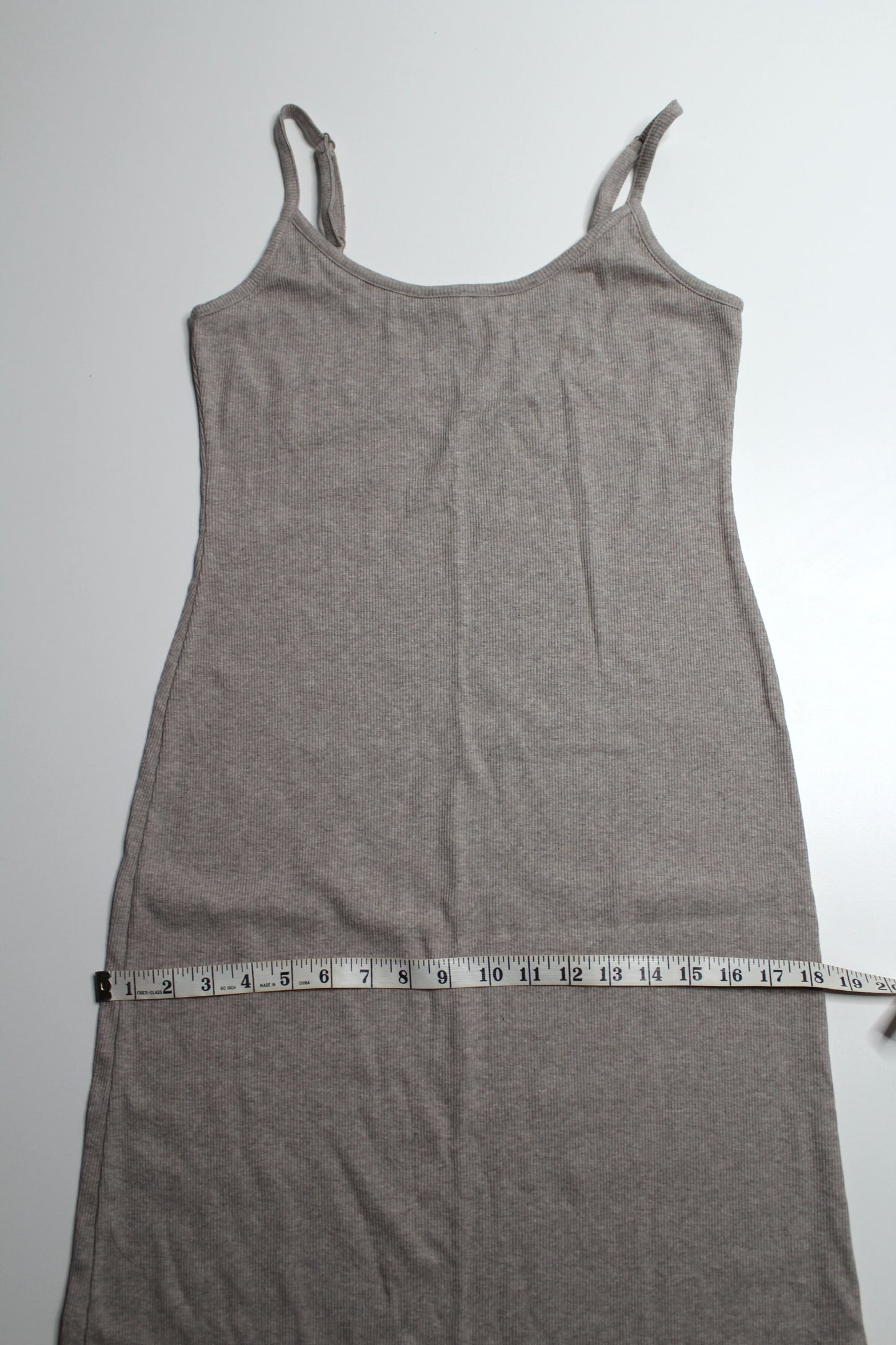 Z supply beige ribbed tank maxi dress, size small