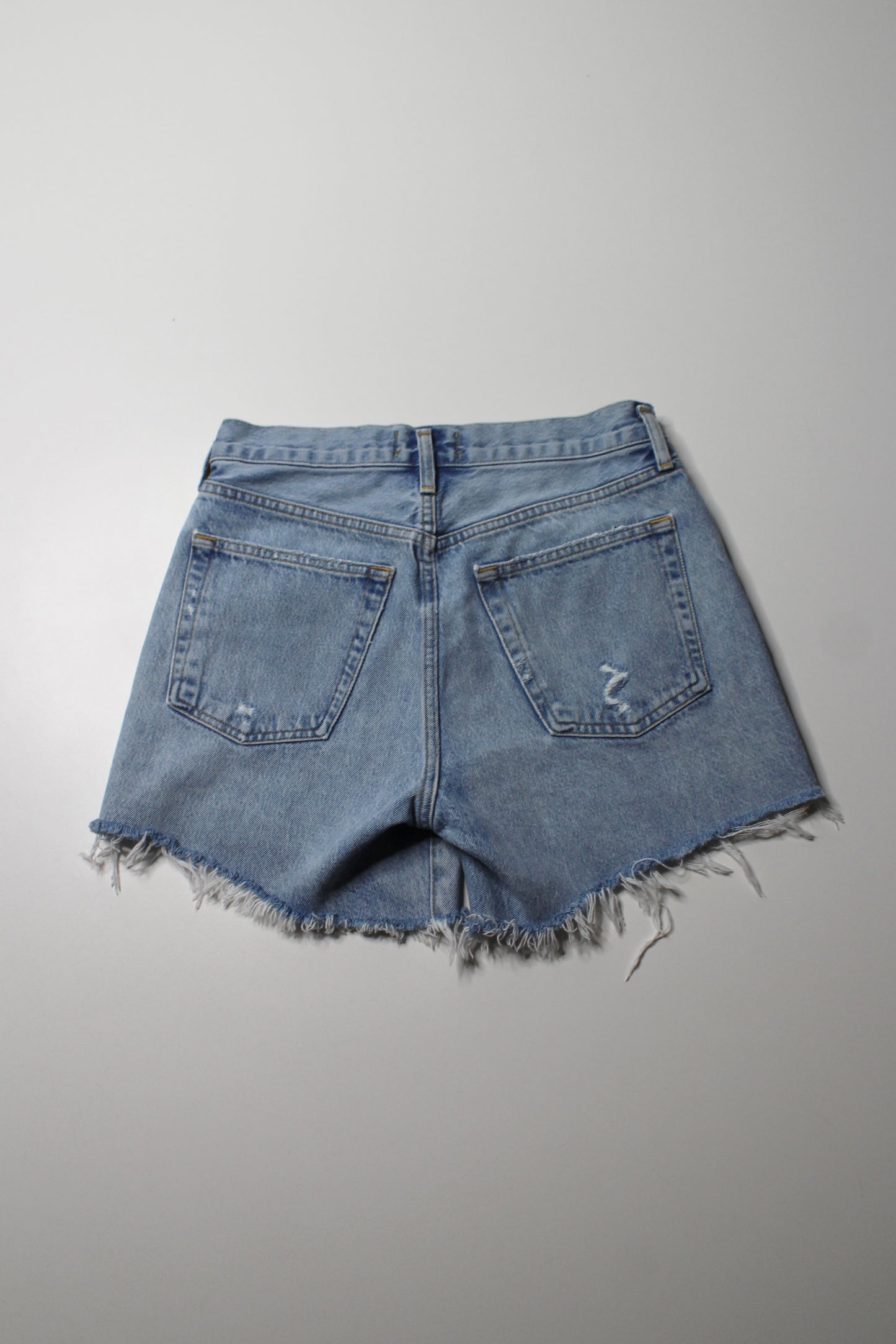 AGOLDE high rise cut off ‘parker long’ jean shorts, size 26 (price reduced: was $68)