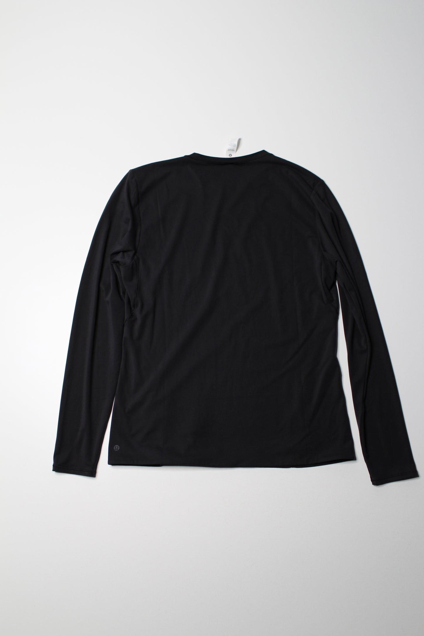 Lululemon black ‘wundermost ultrasoft nulu’ crew neck long sleeve, size XL (fits 10/12)