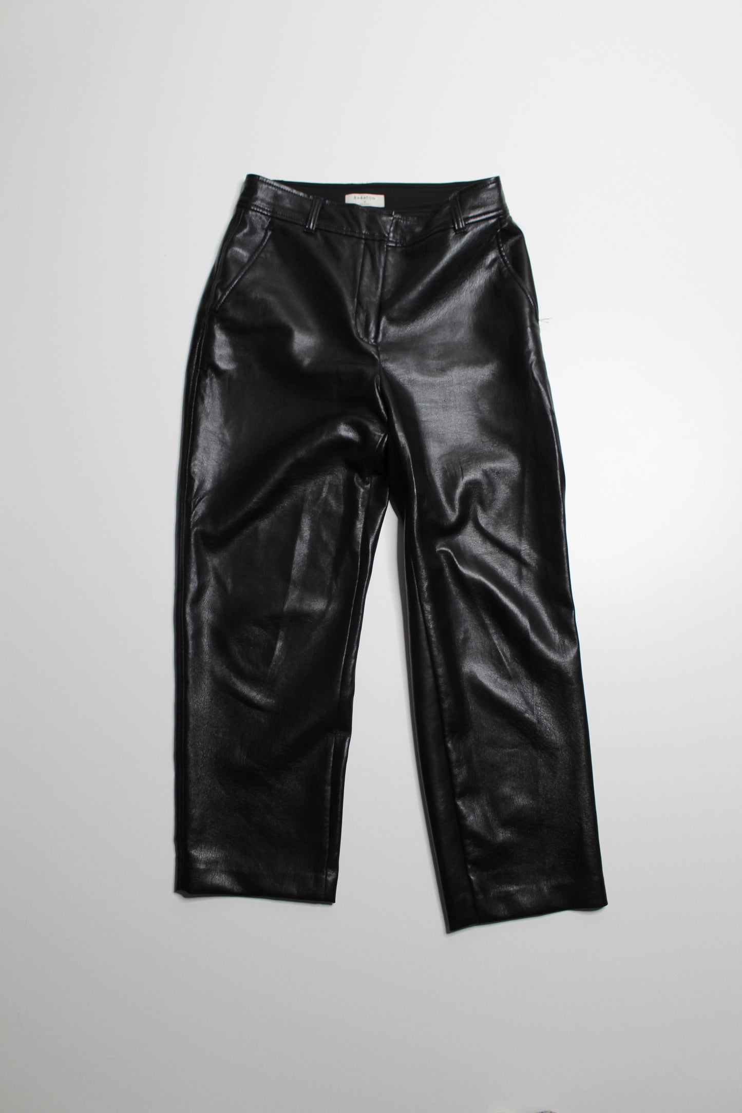 Aritzia Babaton faux leather cropped pants, size 4