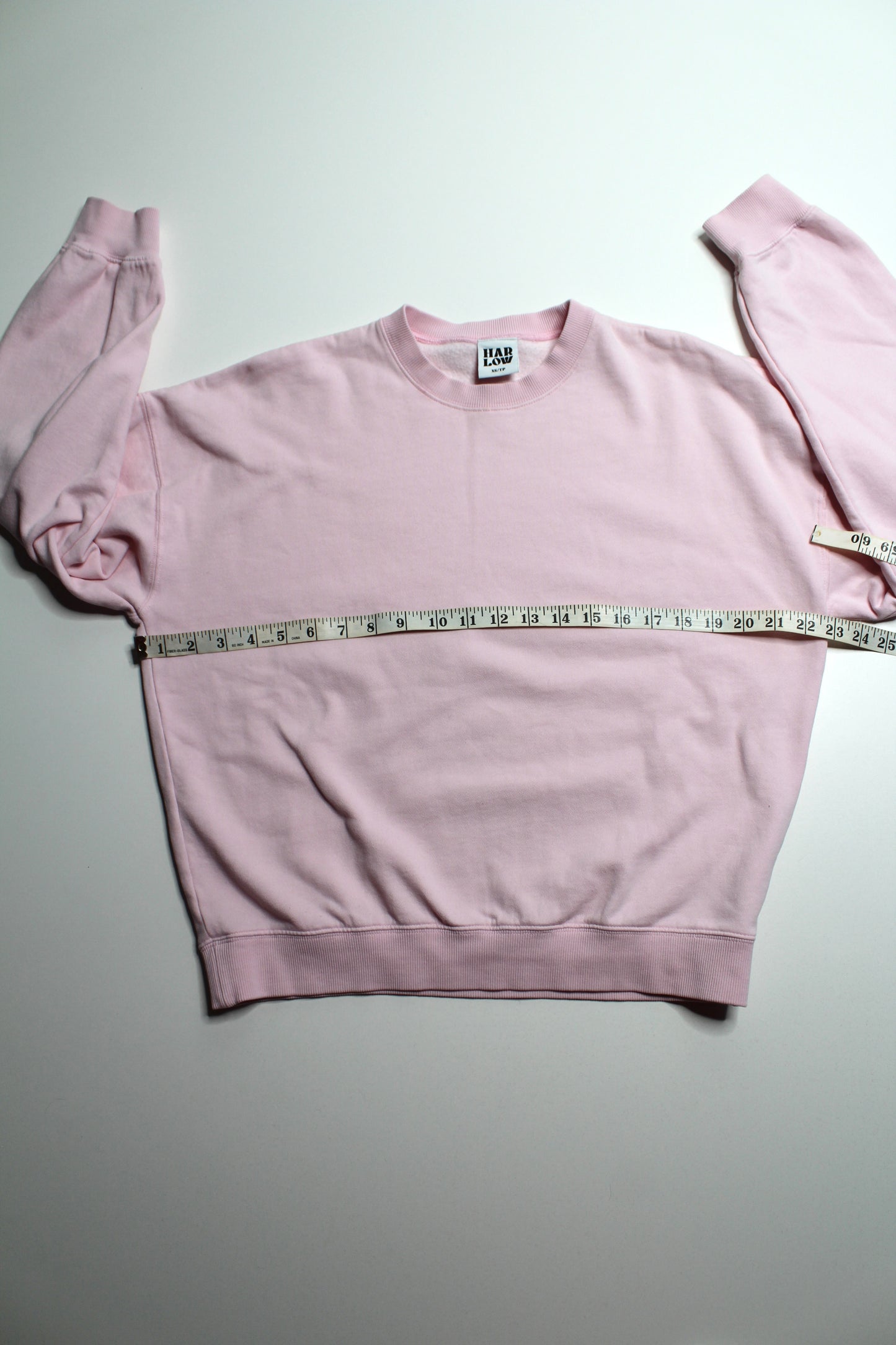 Harlow baby pink sweatshirt, size xs (oversized fit)