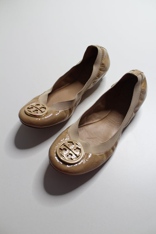 Tory Burch tan ballet flats, size 7.5