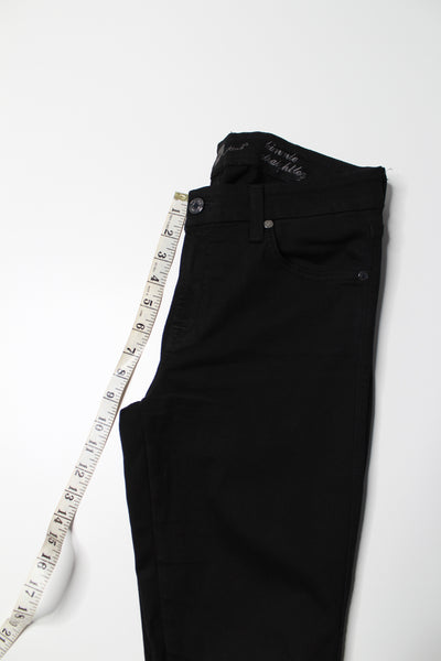 7 For All Mankind mid rise  ‘kimmie straight’ leg black denim pant, size 29 (32”) (additional 10% off)