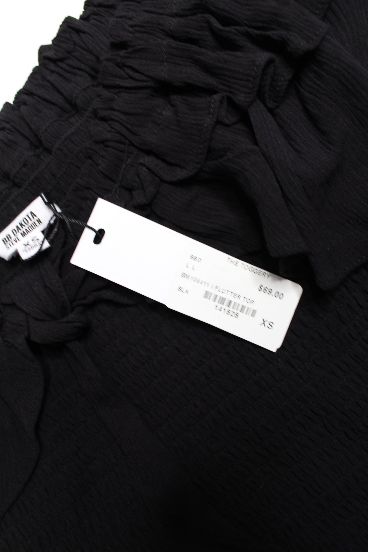 BB Dakota Steve Madden off shoulder smocked top, size xs *new with tags