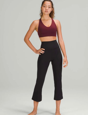 Lululemon black ‘high rise groove crop’ pant, size 6 (23”) *nulu (2021 release)