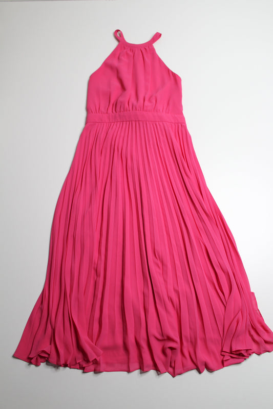 Ever New Melbourne pink fuchsia 'gwenyth' pleated halter midi dress, size 6