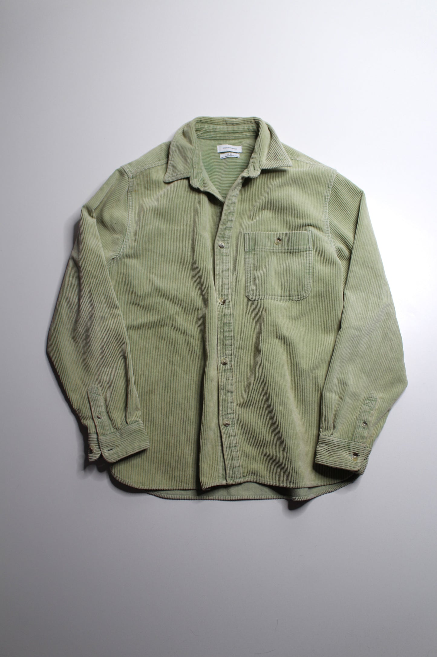 Urban Outfitters light lime green corduroy shacket, size medium (loose fit) (additional 20% off)