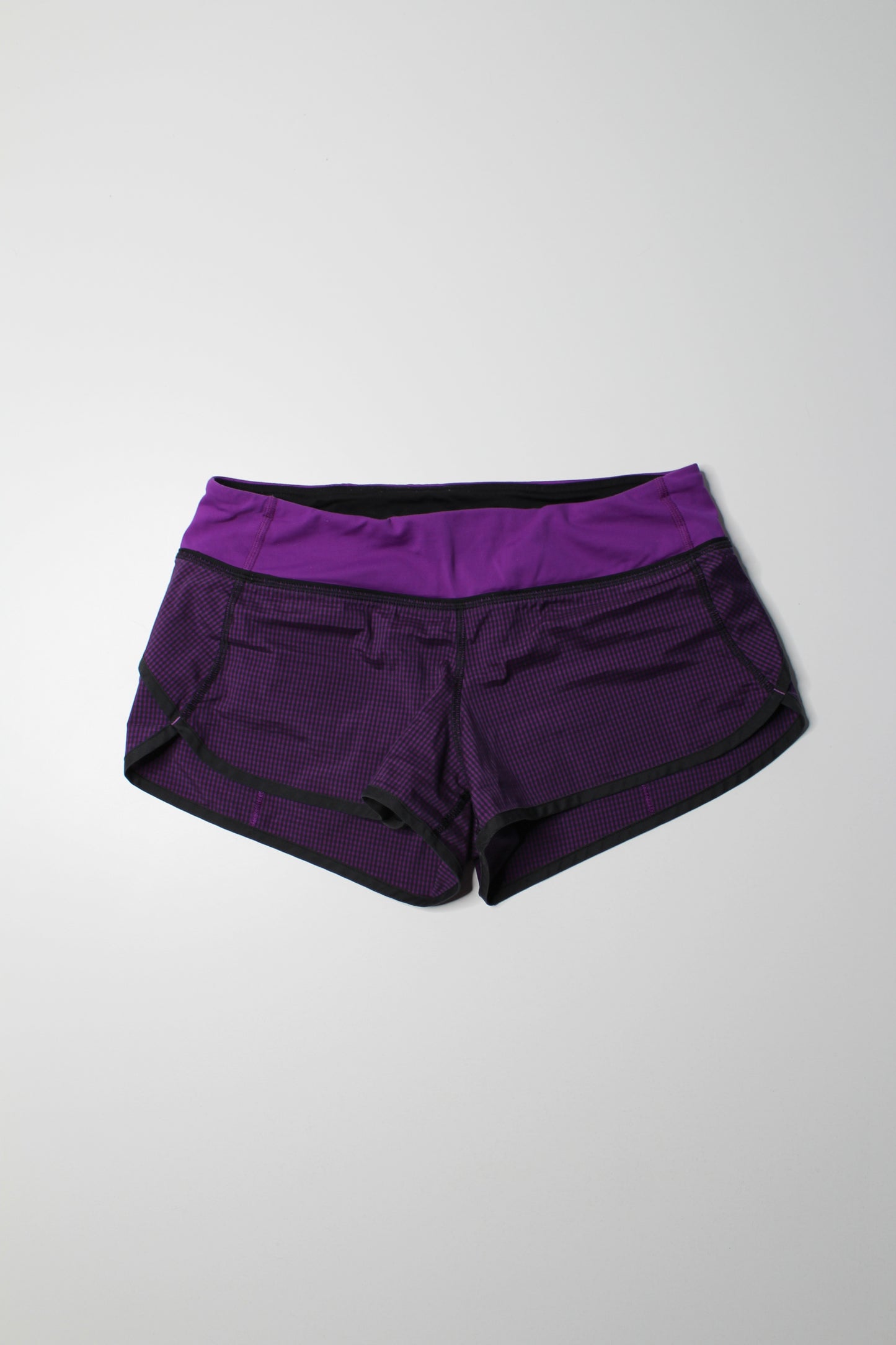 Lululemon purple 'speed' shorts, size 6