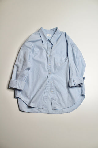 Aritzia wilfred free relaxed fit classic blue blouse, size small (oversized fit)